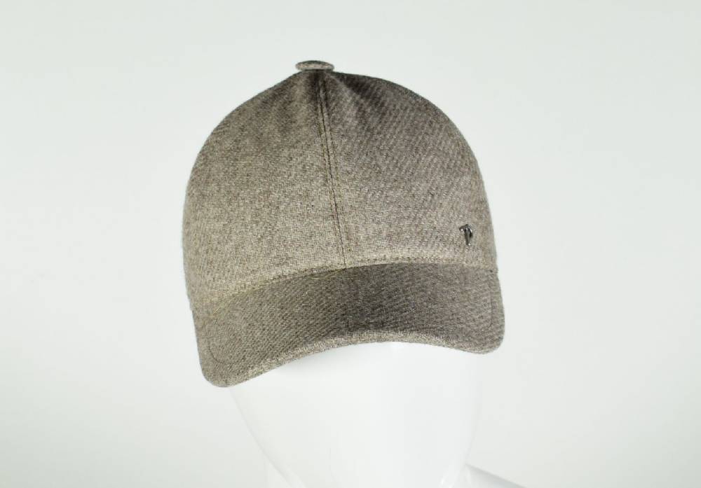 Panizza Berretto baseball panizza tortora in lana shetland Fino Al -60%