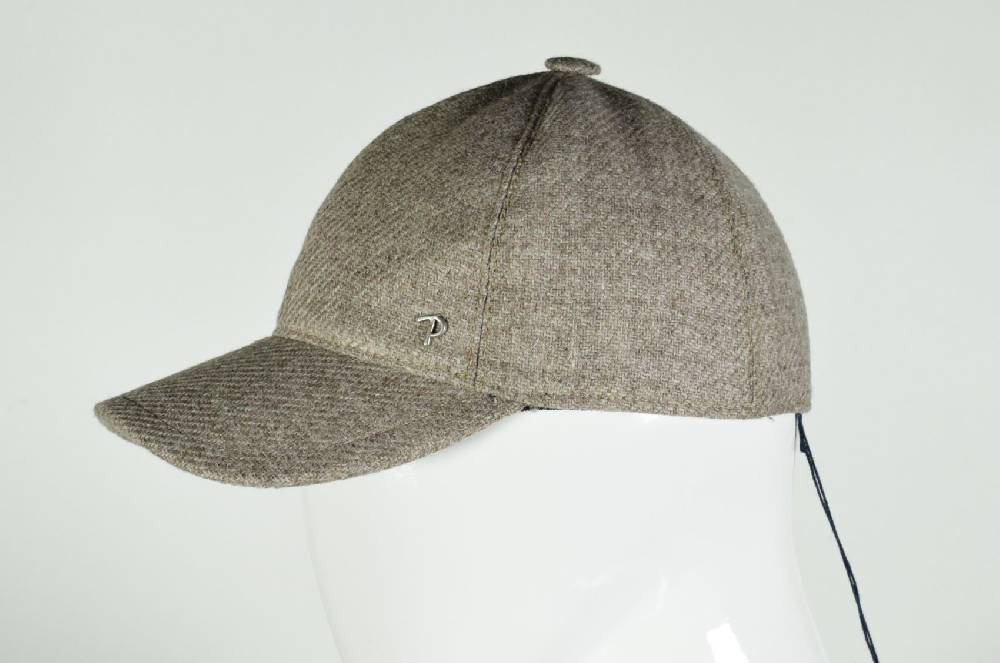 Panizza Berretto baseball panizza tortora in lana shetland Fino Al -60%