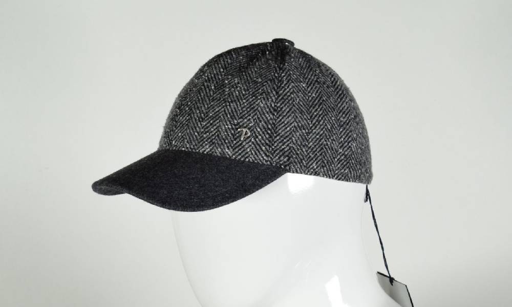 Panizza Berretto baseball panizza grigio spigato in misto lana Shopping Online