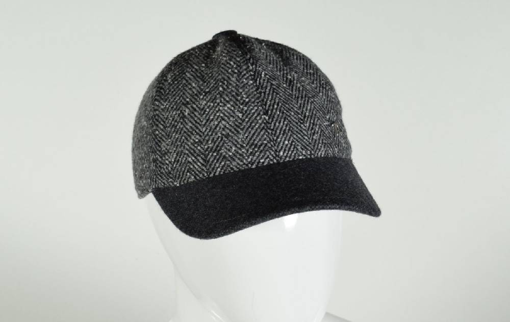 Panizza Berretto baseball panizza grigio spigato in misto lana Shopping Online