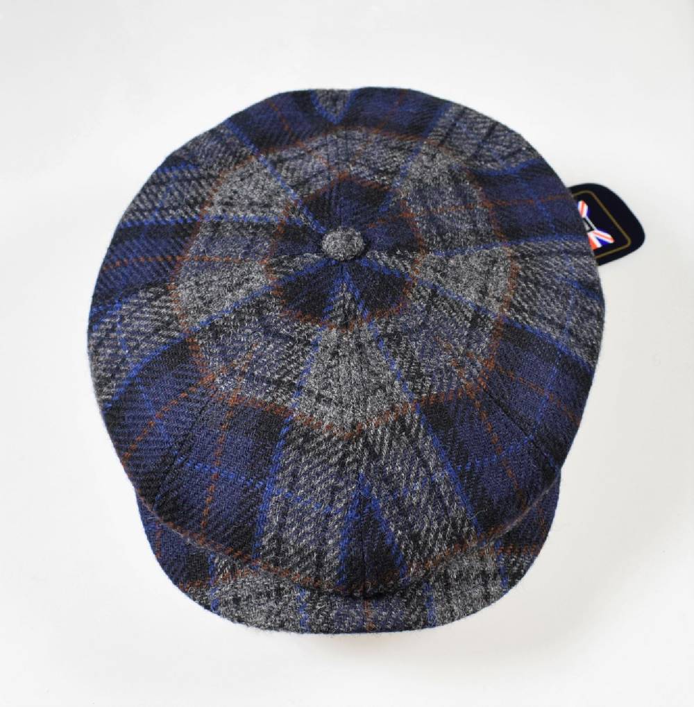Panizza Cappello panizza fantasia british blu a quadri peaky blinders