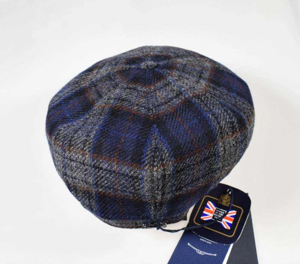 Panizza Cappello panizza fantasia british blu a quadri peaky blinders Sconto