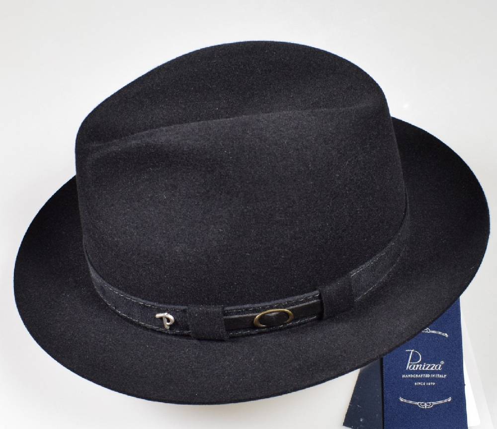 Panizza Cappello classico in feltro panizza nero waterproof Online