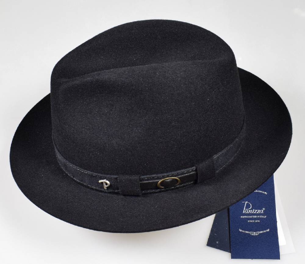 Panizza Cappello classico in feltro panizza nero waterproof Online