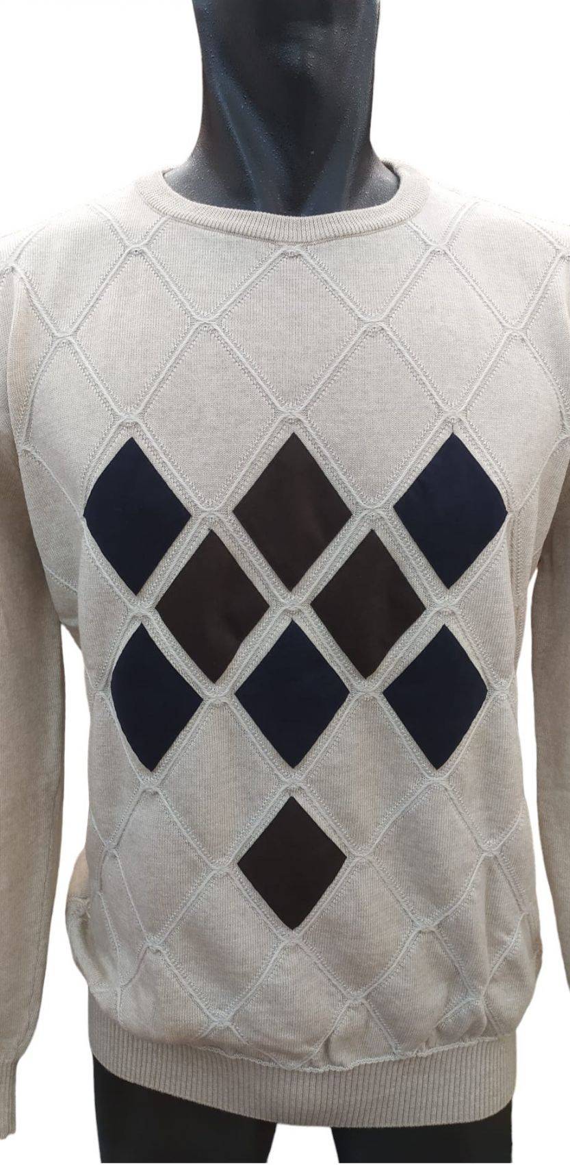Green Coast Maglia beige girocollo green coast lana merinos zegna baruffa Vendita Calda