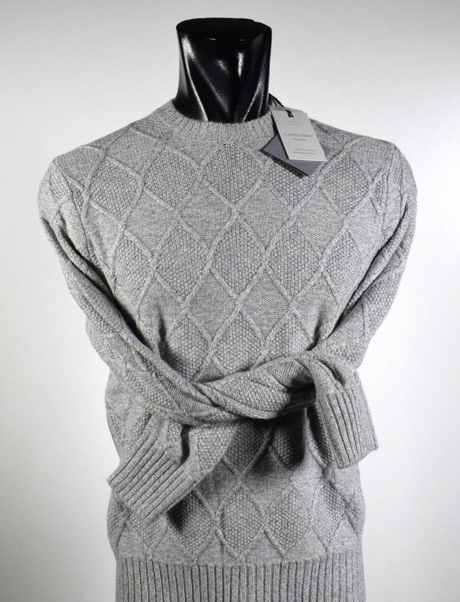 Cavalieri Milano Girocollo cavalieri milano intarsio misto cashmere Moda