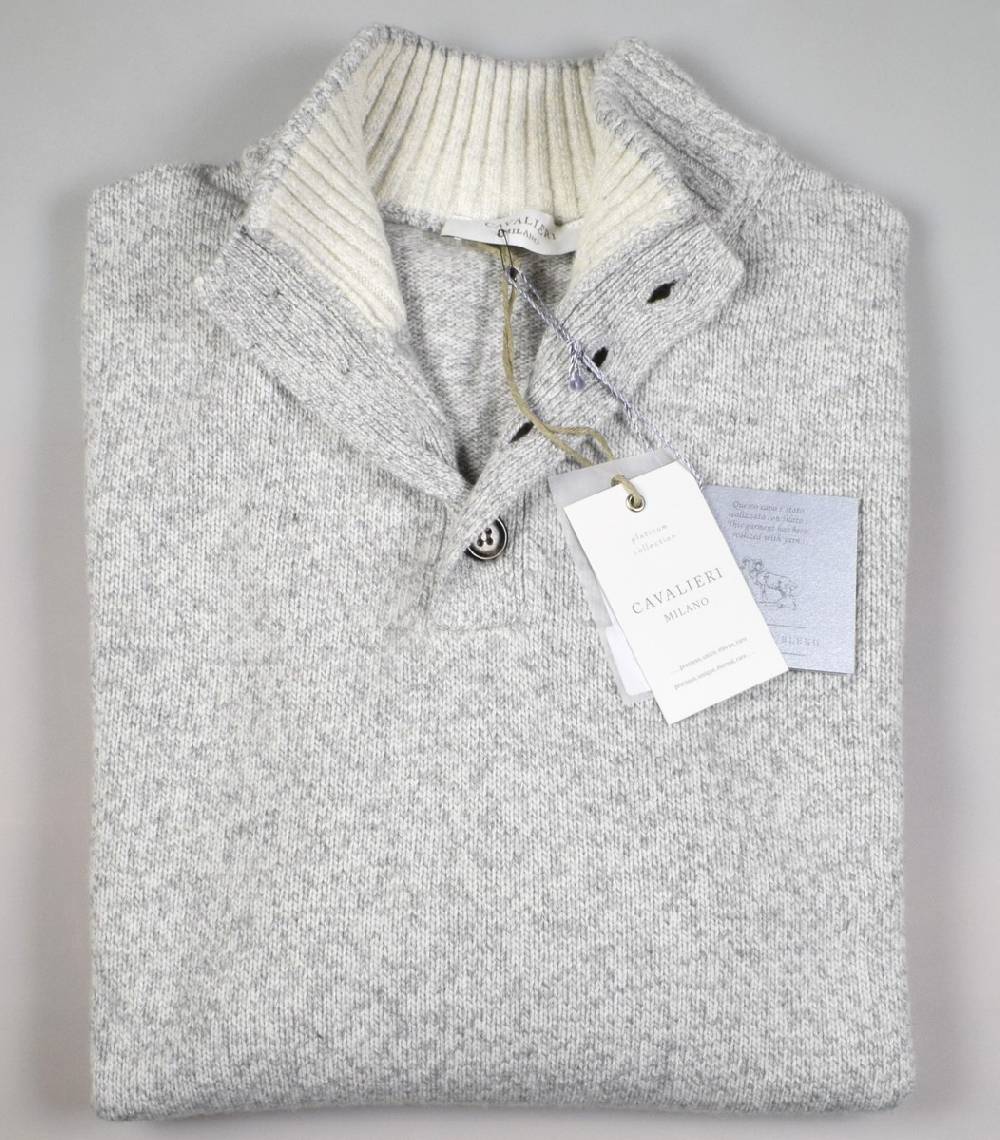 Cavalieri Milano Maglione lupetto con bottoni cavalieri milano misto cashmere 2025