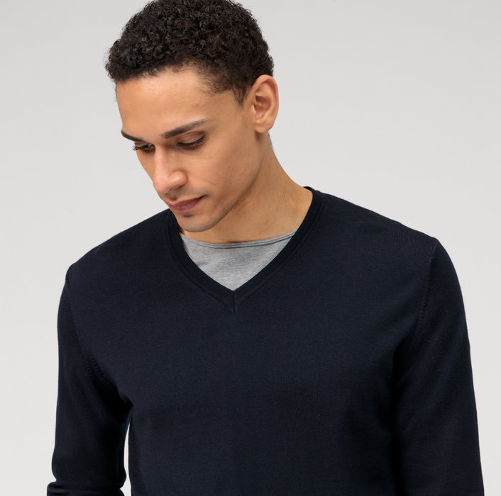 Olymp Pullover scollo a v blu olymp regular fit Acquista Ora
