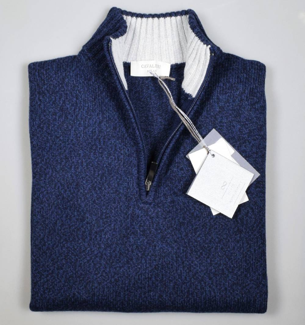 Cavalieri Milano Lupetto con zip cavalieri lana cashmere seta Affare Del Giorno