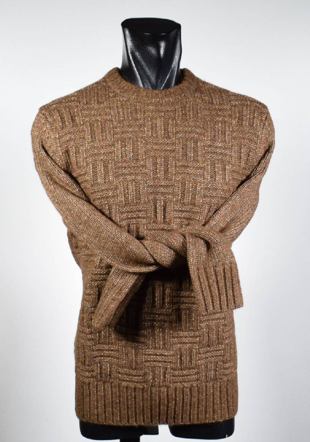 Cavalieri Milano Maglione girocollo cavalieri lana alpaca a coste trasversali