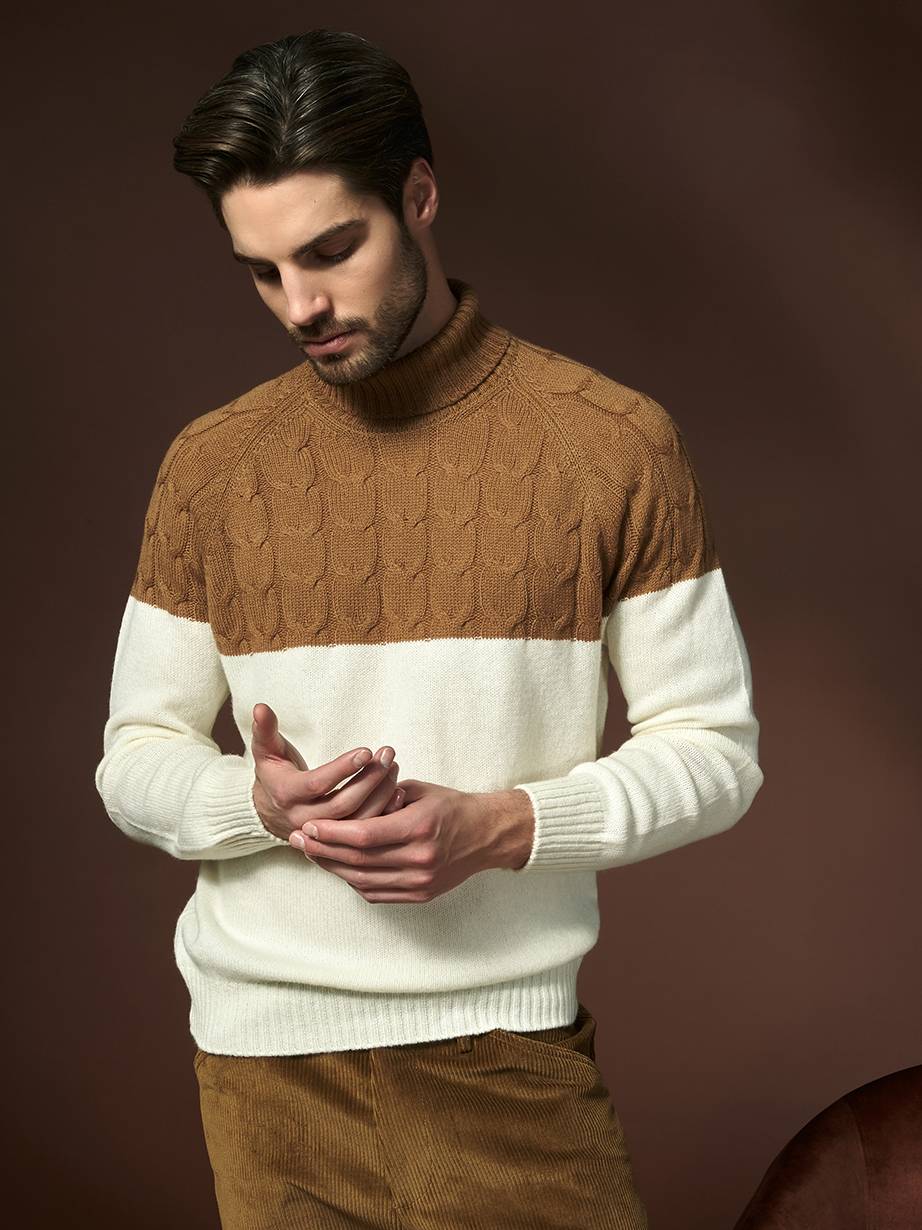 Gran Sasso Dolcevita gran sasso in air wool bicolore Sconto