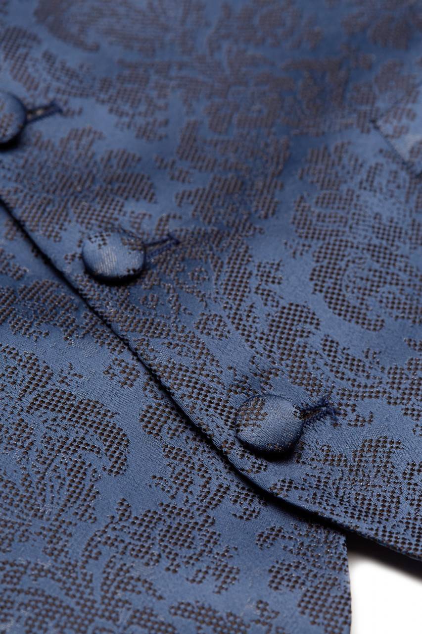 Digel Panciotto gilet blu completo di cravatta e pochette digel cerimonia Outlet