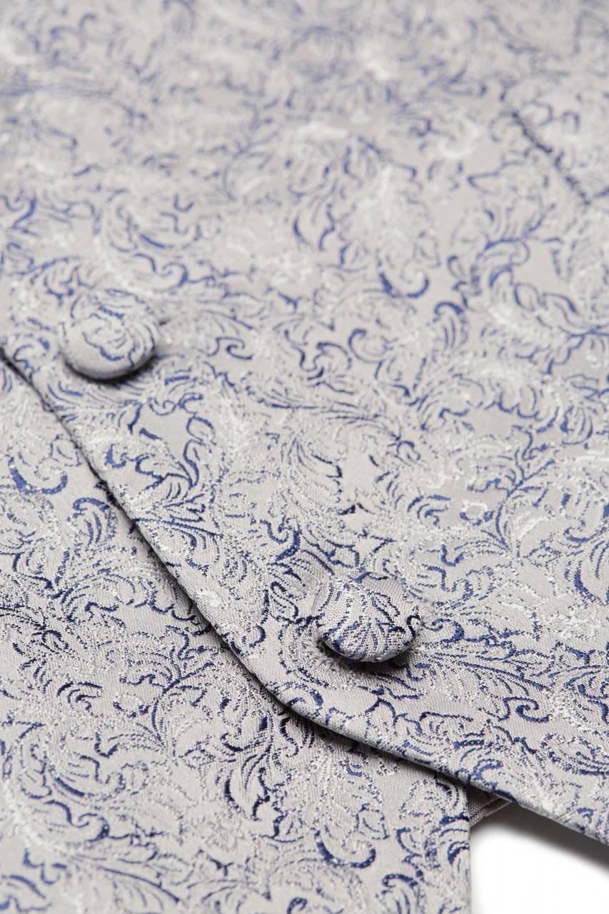 Digel Panciotto elegante cerimonia digel grigio perla con blu Saldi