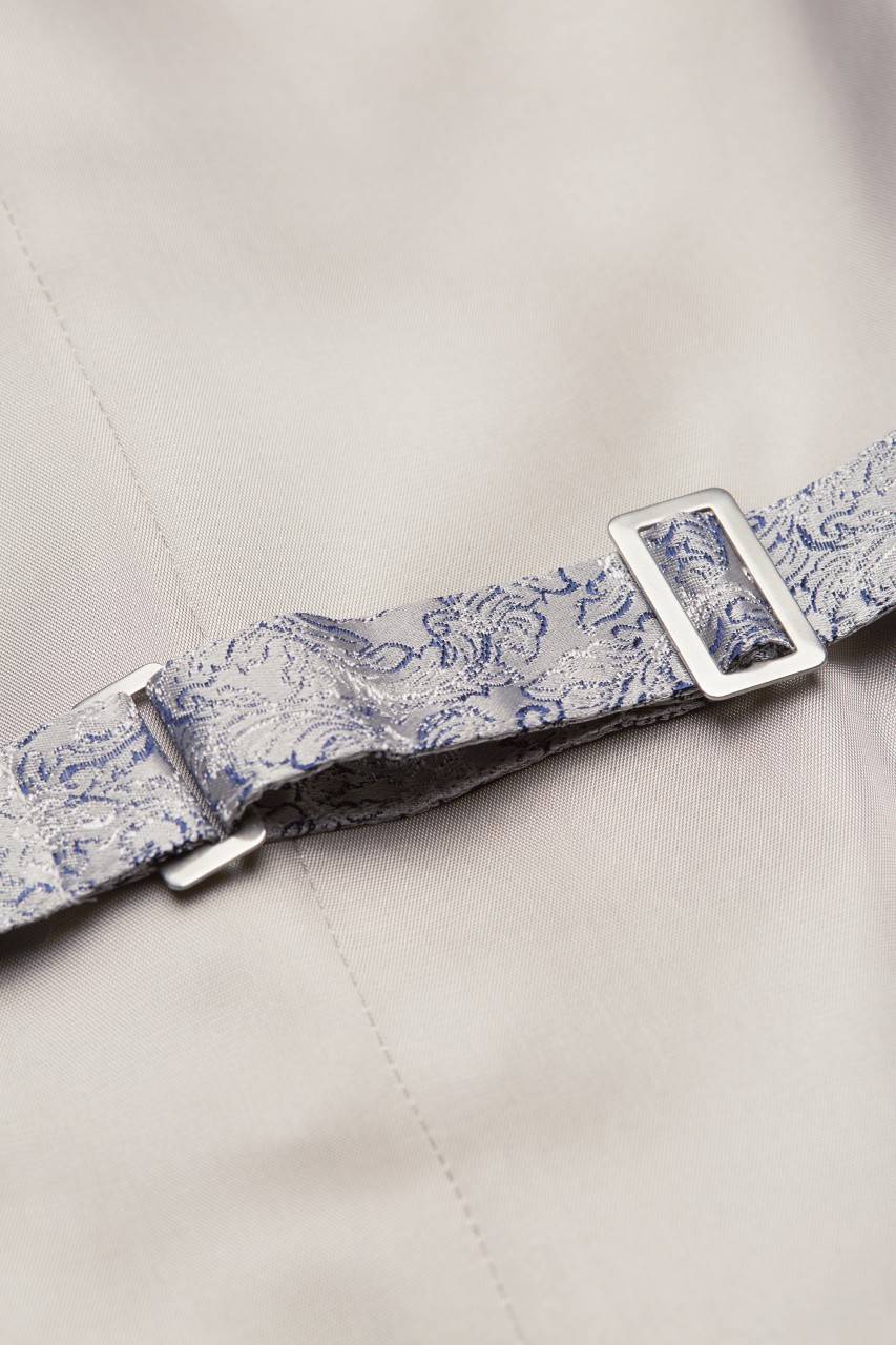 Digel Panciotto elegante cerimonia digel grigio perla con blu Saldi