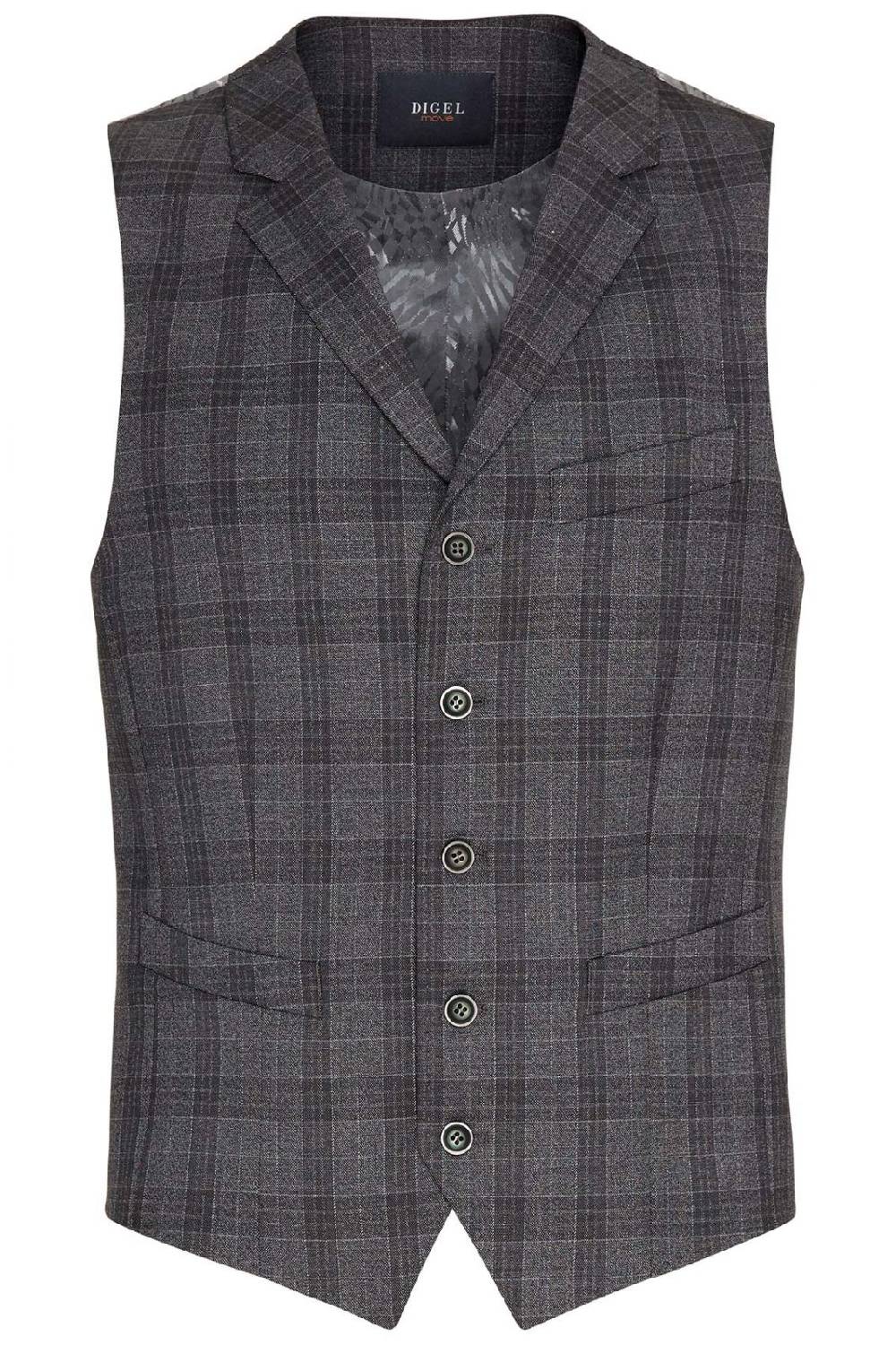 Digel Gilet panciotto moda digel grigio a quadri fantasia principe di galles Offerte