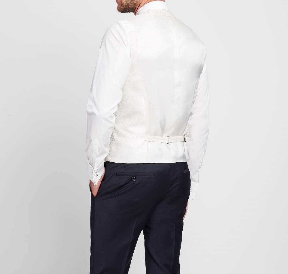 Digel Panciotto gilet completo di papillon e pochette ecru digel Vendita Calda