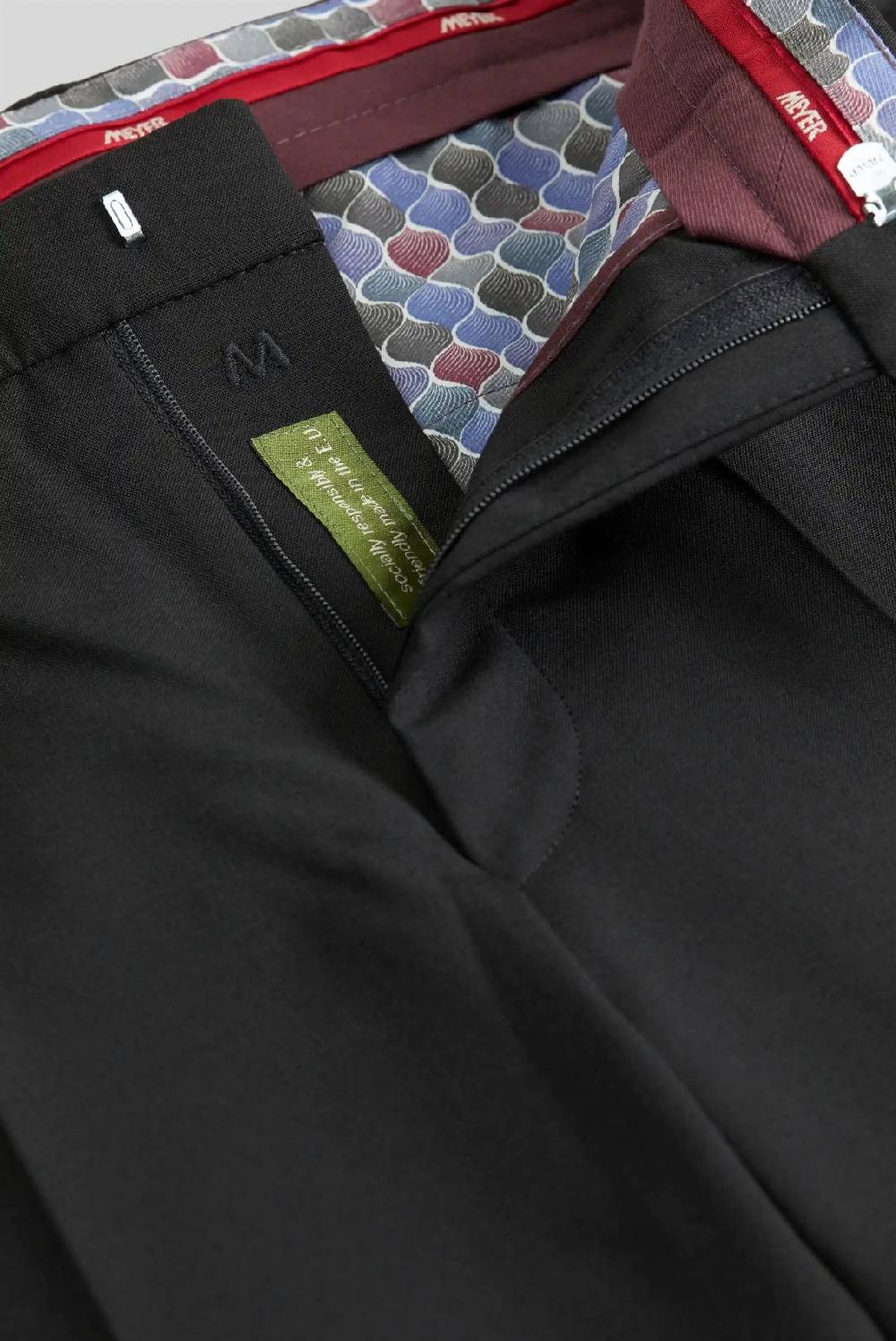 Meyer Pantalone meyer nero regular tropical comfort fit In Saldo