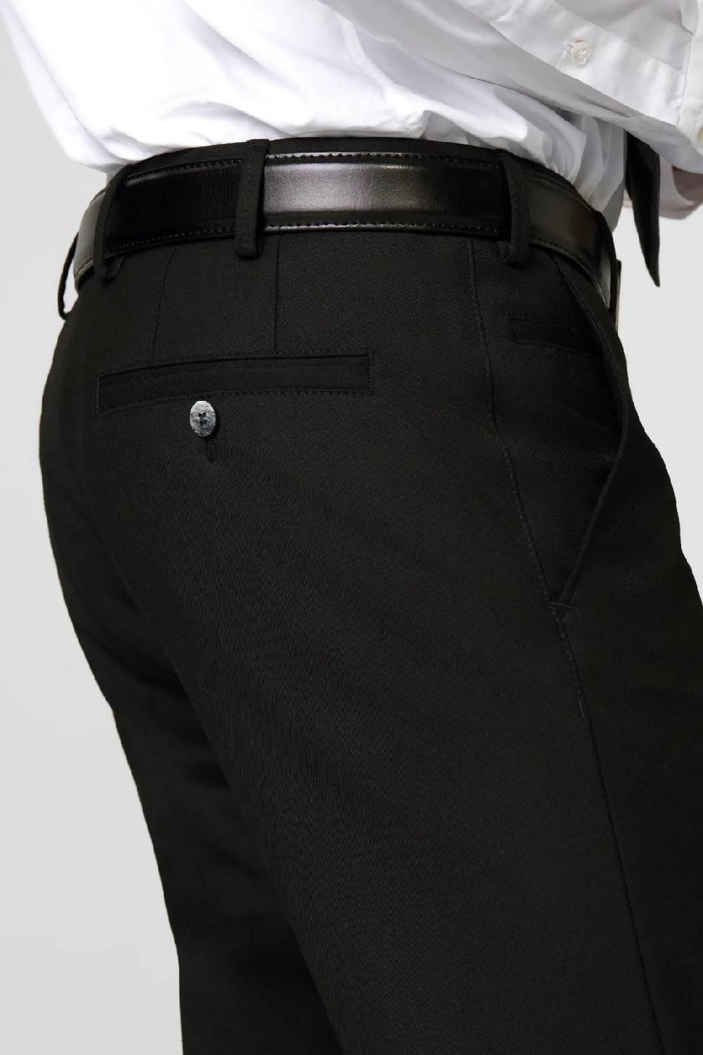Meyer Pantalone meyer nero in premium soft twill comfort fit Nuova