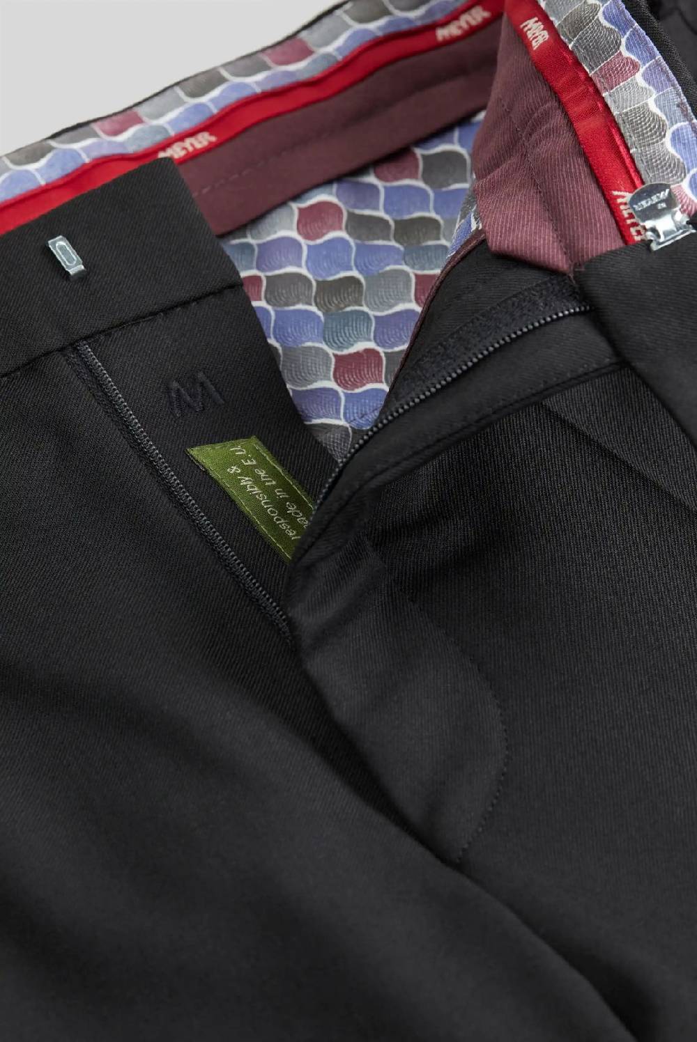 Meyer Pantalone meyer nero in premium soft twill comfort fit Nuova