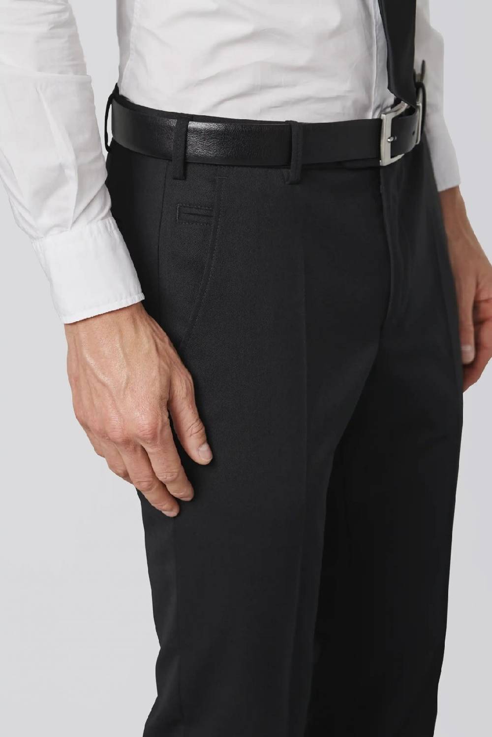 Meyer Pantalone meyer nero in twill teflon stretch 2025