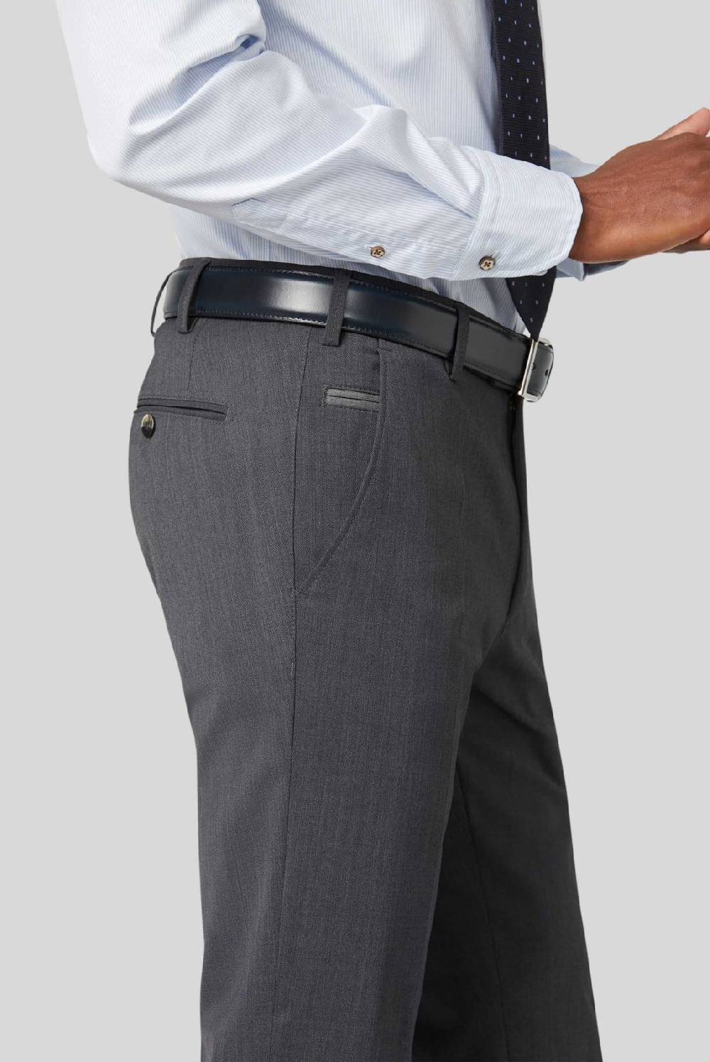 Meyer Pantalone grigio medio meyer travel twill modern fit Qualità