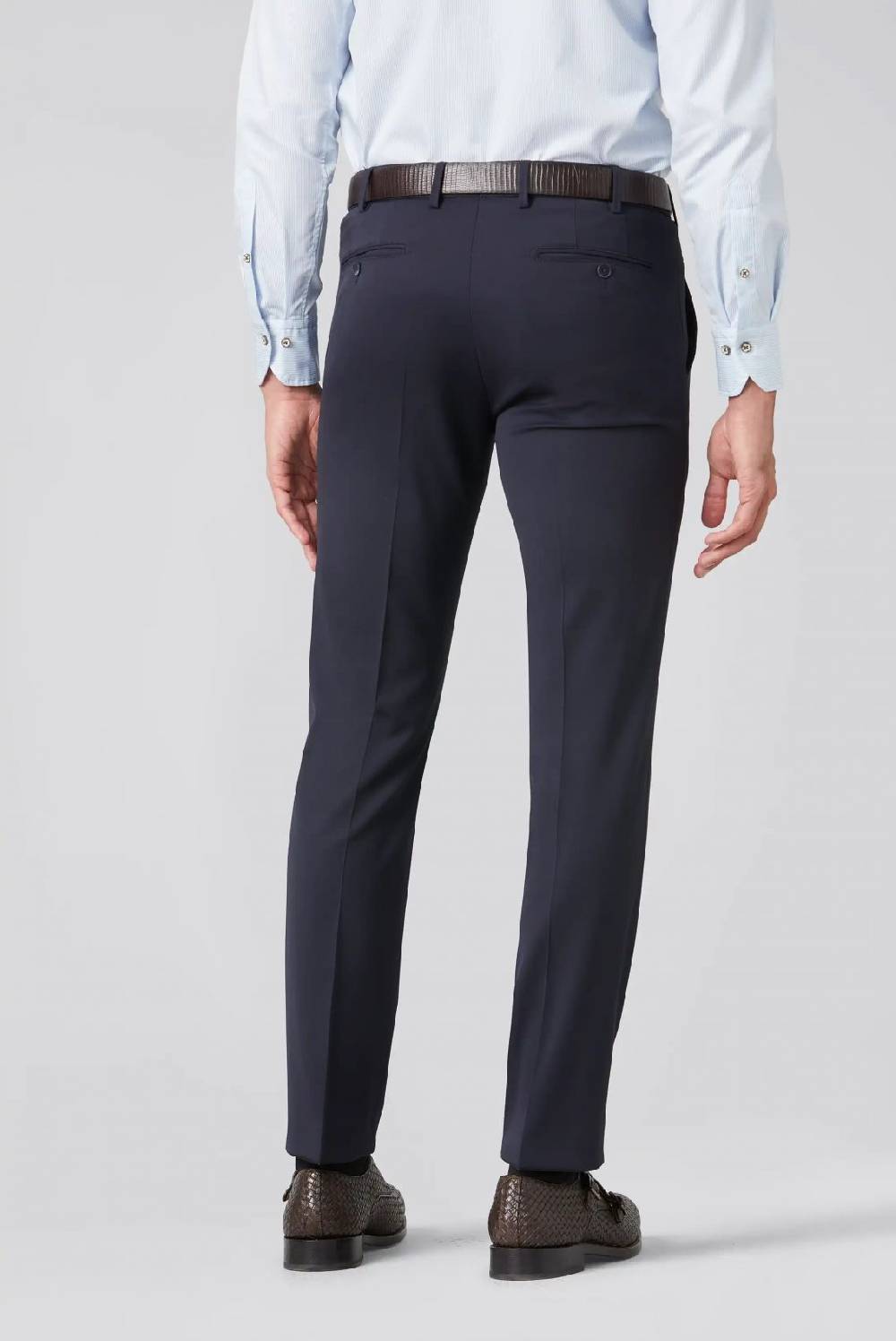 Meyer Pantalone blu meyer travel twill modern fit Vendita