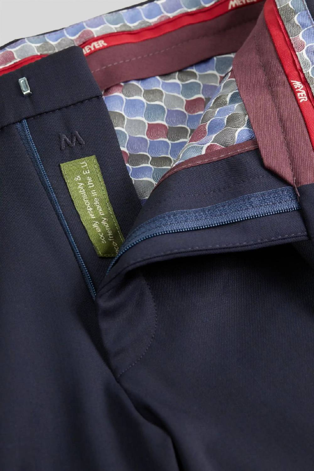 Meyer Pantalone blu meyer travel twill modern fit Vendita