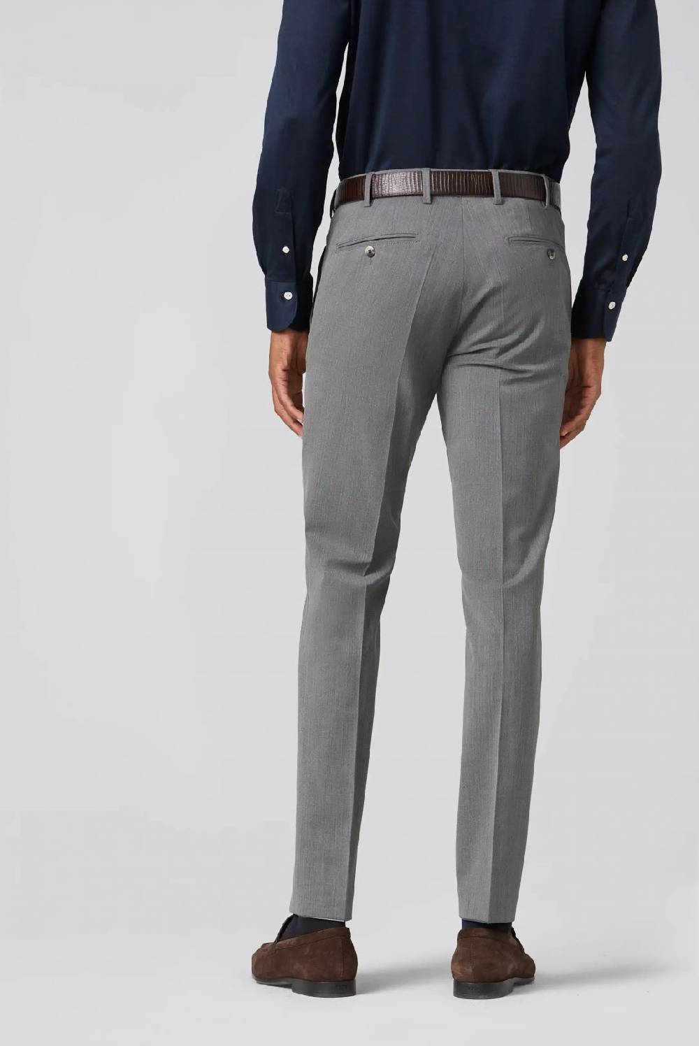 Meyer Pantalone grigio chiaro meyer travel twill modern fit Promozione