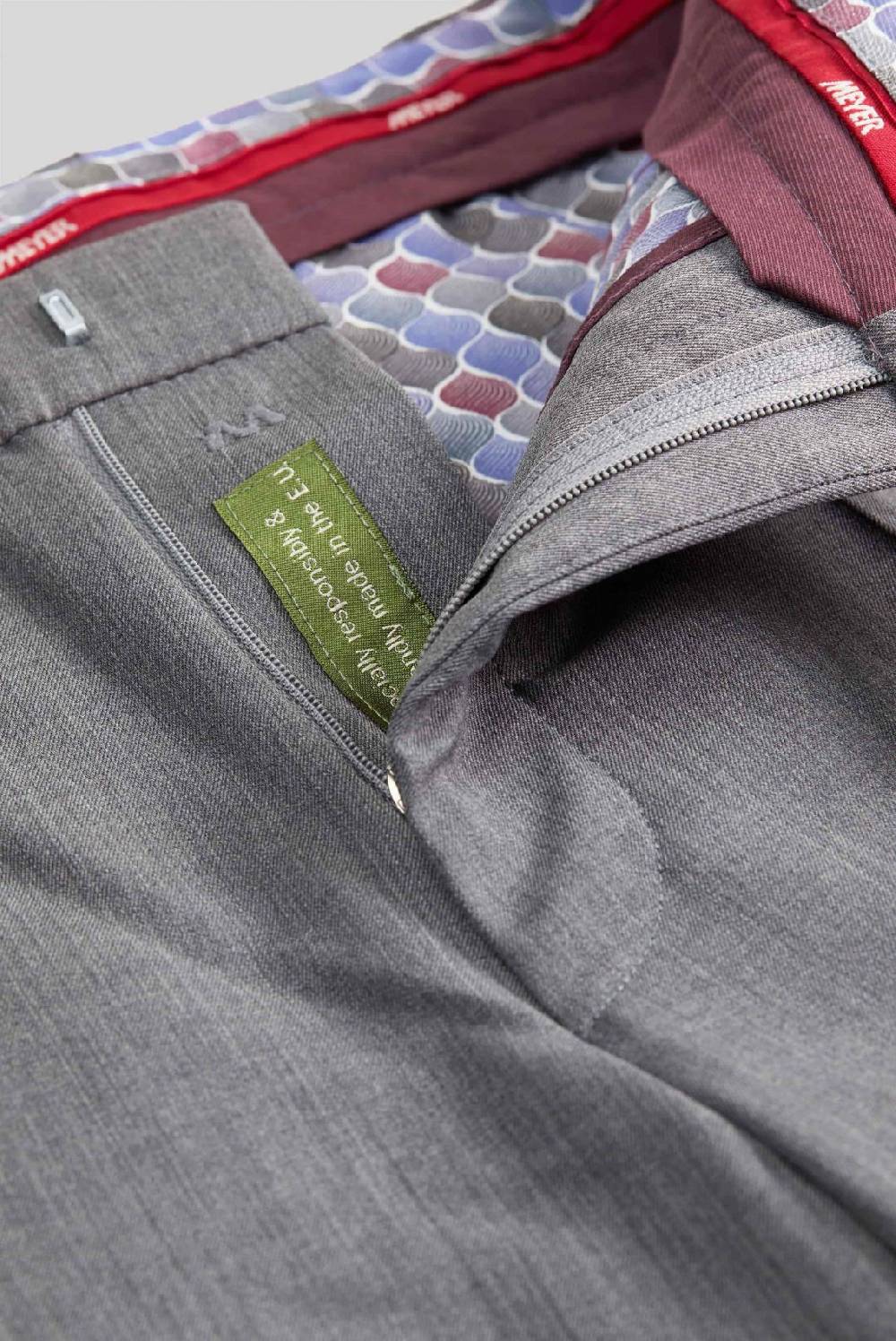 Meyer Pantalone grigio chiaro meyer travel twill modern fit Promozione