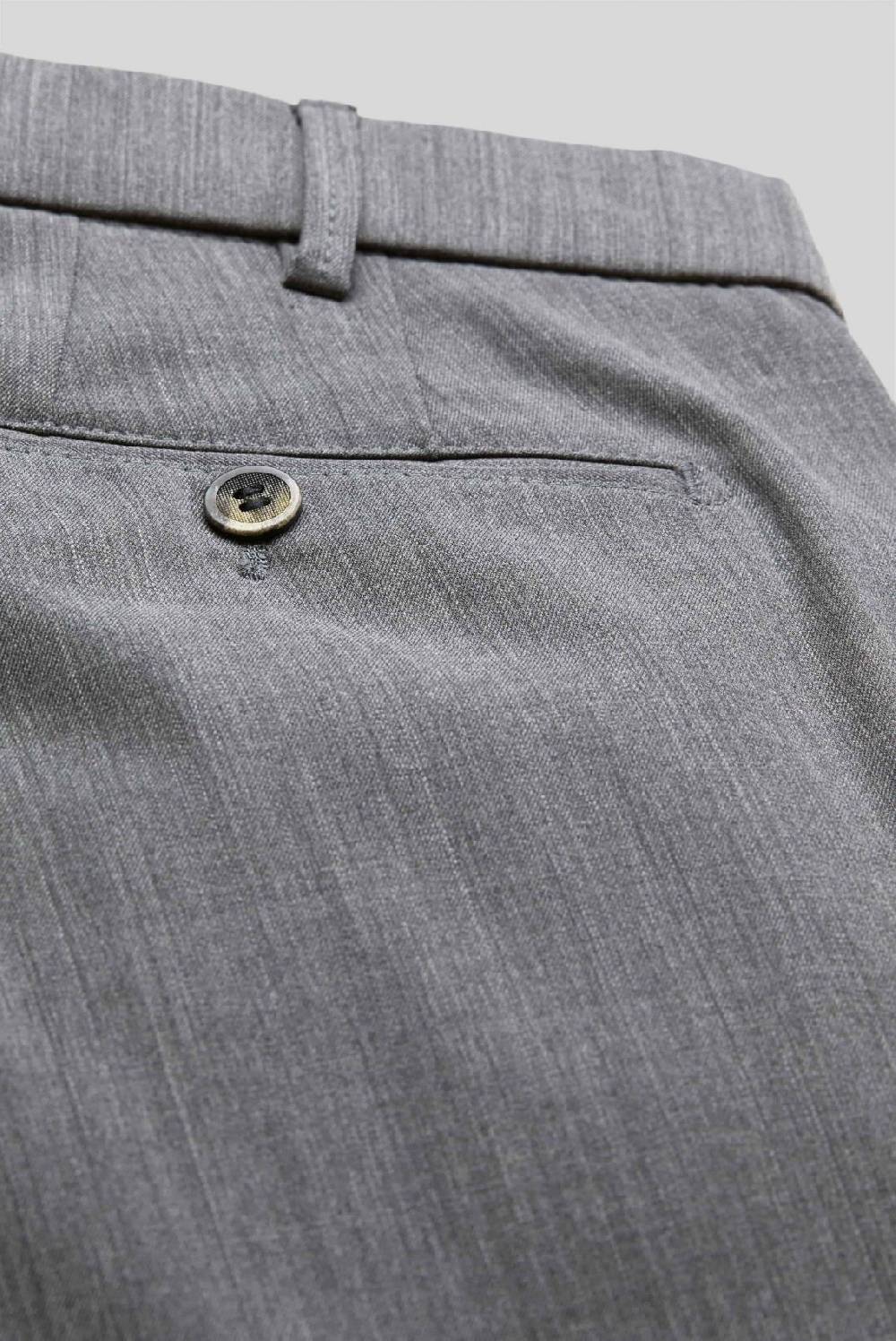 Meyer Pantalone grigio chiaro meyer travel twill modern fit Promozione
