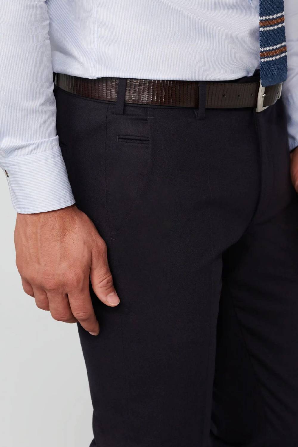 Meyer Pantalone blu meyer in flanella naturalmente caldo antipiega Pezzi Unici