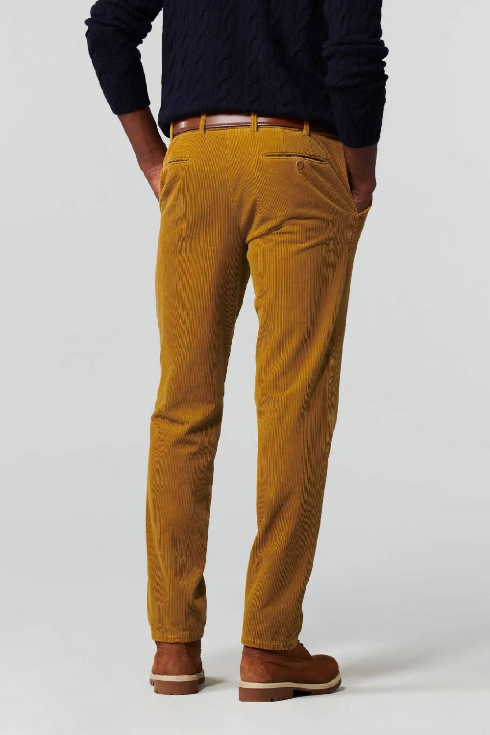 Meyer Pantalone color ambra meyer in velluto a coste luxury modern fit Soddisfazione Garantita