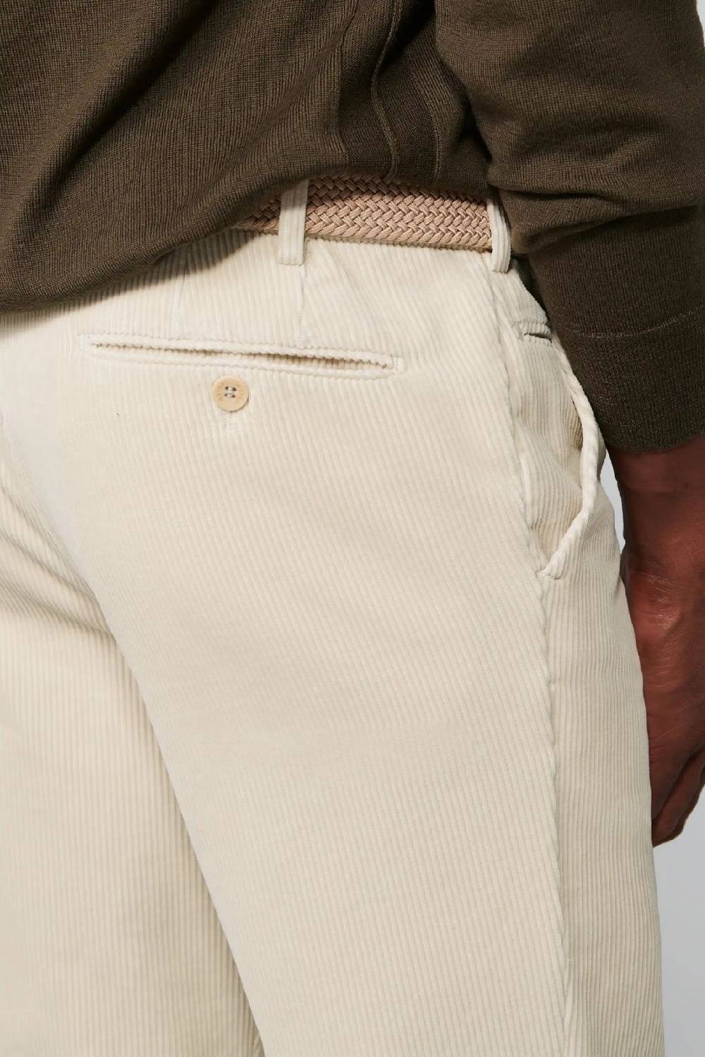 Meyer Pantalone avorio meyer in velluto a coste luxury modern fit Qualità Garantita