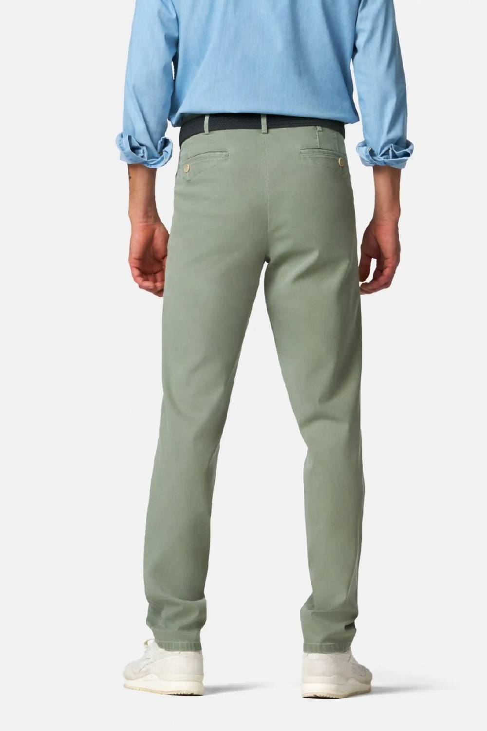 Meyer Pantalone modern fit verde salvia meyer cotone microstruttura stretch Negozi Online