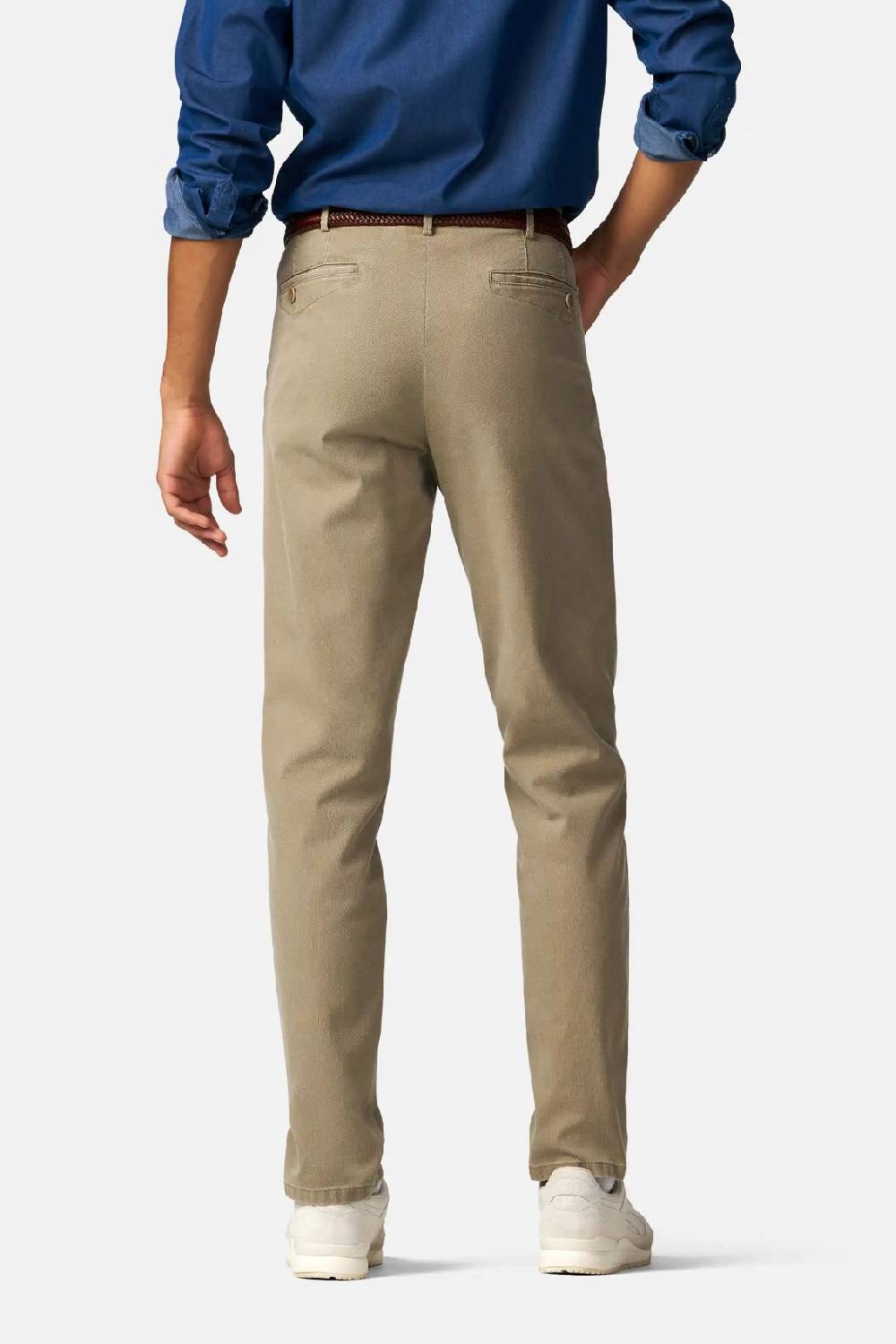 Meyer Pantalone modern fit color pietra meyer cotone microstruttura stretch Acquista Ora