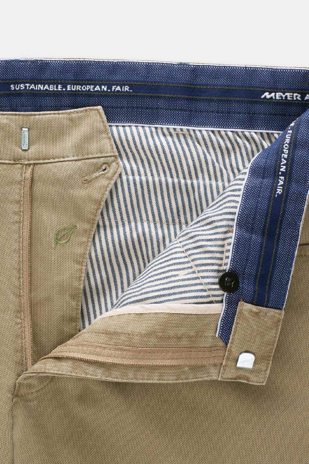Meyer Pantalone modern fit color pietra meyer cotone microstruttura stretch Acquista Ora