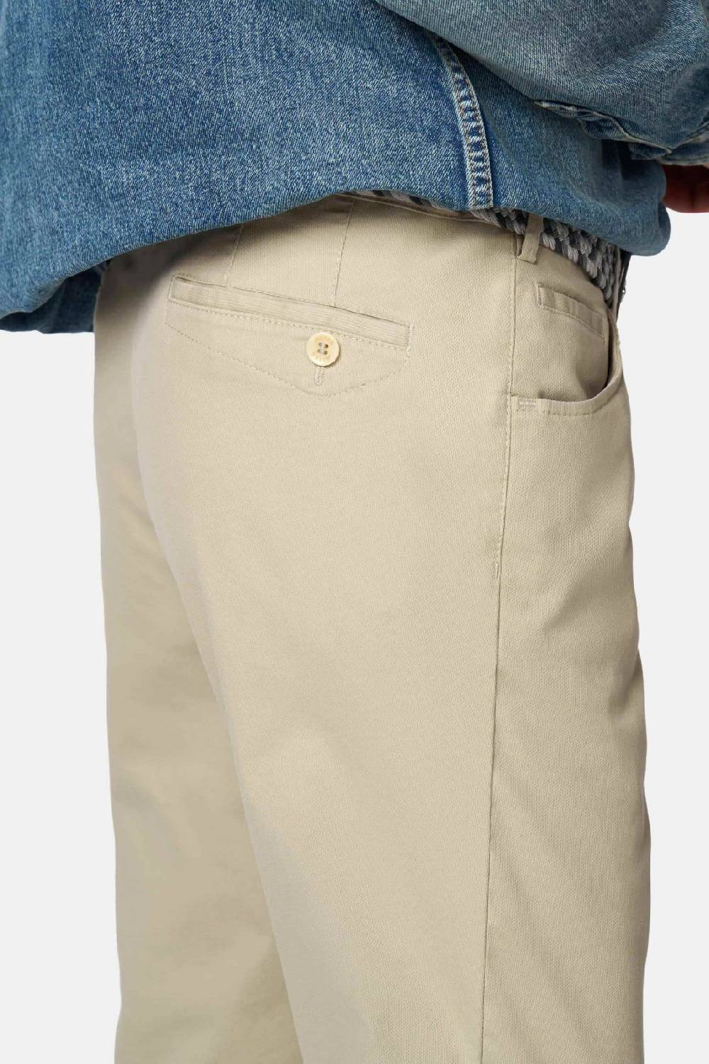 Meyer Pantalone modern fit beige meyer cotone microstruttura stretch Consegna Veloce
