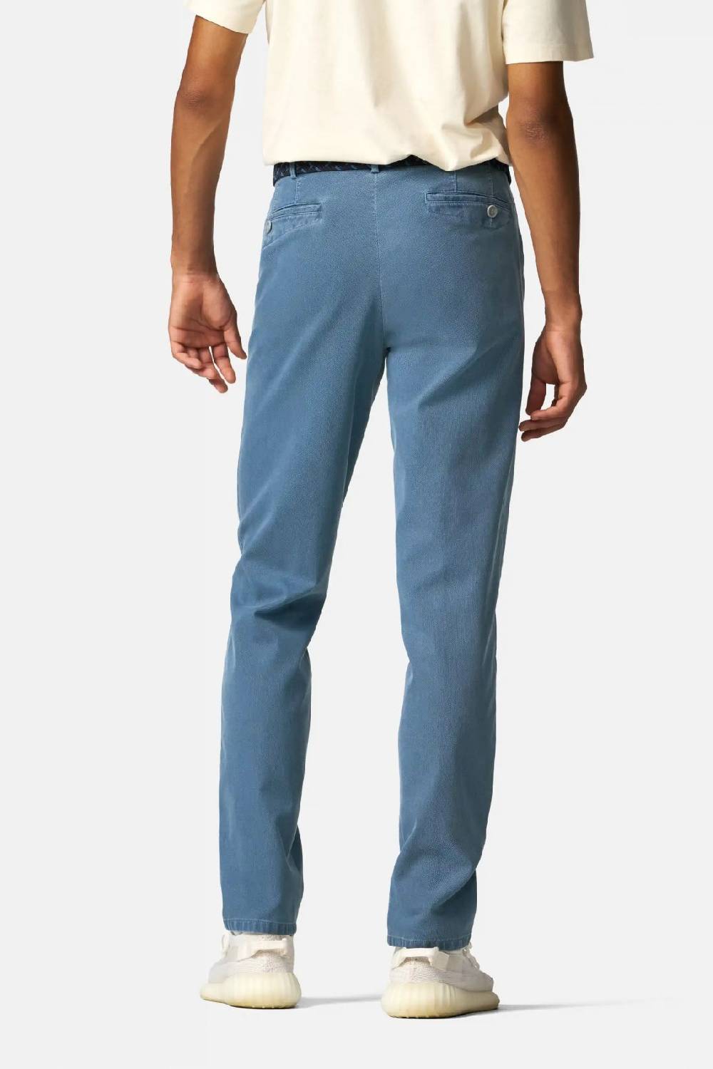 Meyer Pantalone modern fit azzurro meyer cotone microstruttura stretch Promozione Limitata