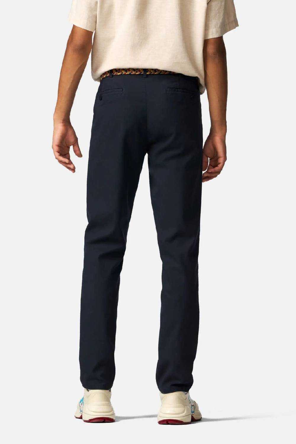 Meyer Pantalone modern fit blu meyer cotone microstruttura stretch Fino Al -60%