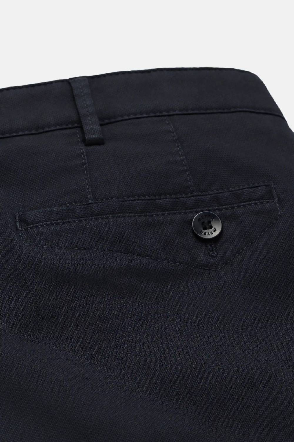 Meyer Pantalone modern fit blu meyer cotone microstruttura stretch Fino Al -60%