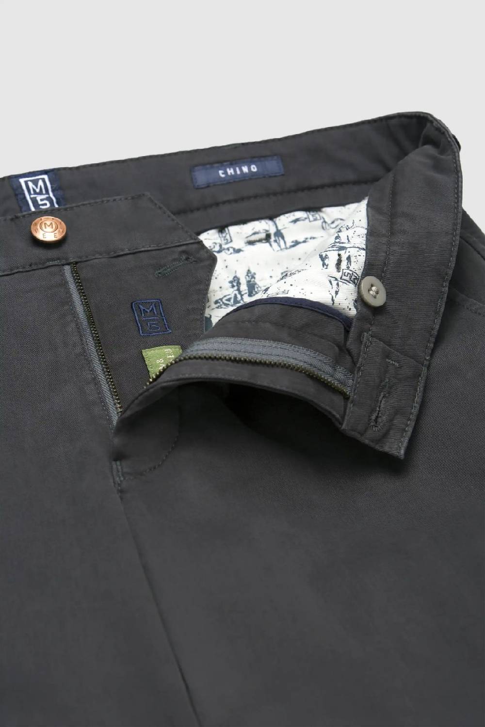 Meyer Pantalone regular fit grigio antracite cotone bio stretch m5 by meyer Prezzo Ridotto