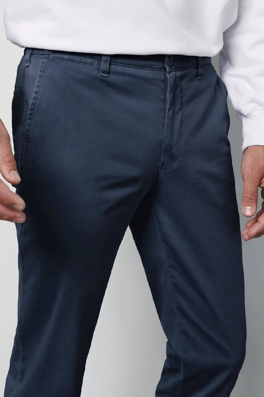 Meyer Pantalone regular fit blu marine cotone bio stretch m5 by meyer Convenienza