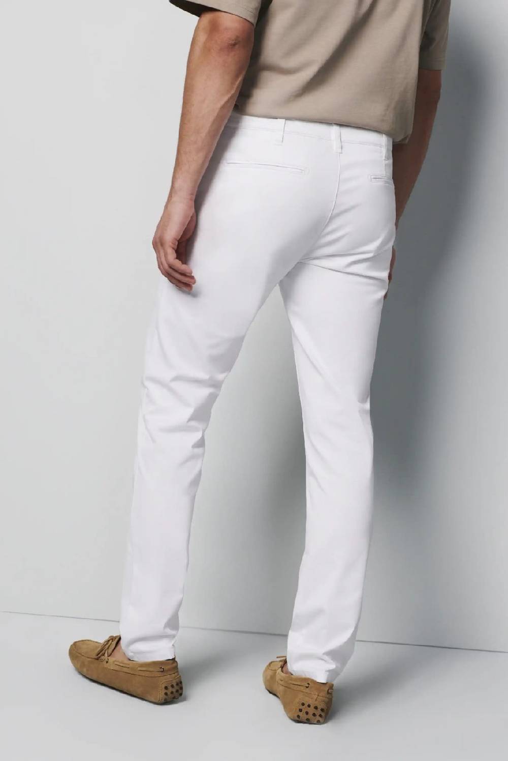 Meyer Pantalone regular fit bianco cotone bio stretch m5 by meyer Novità