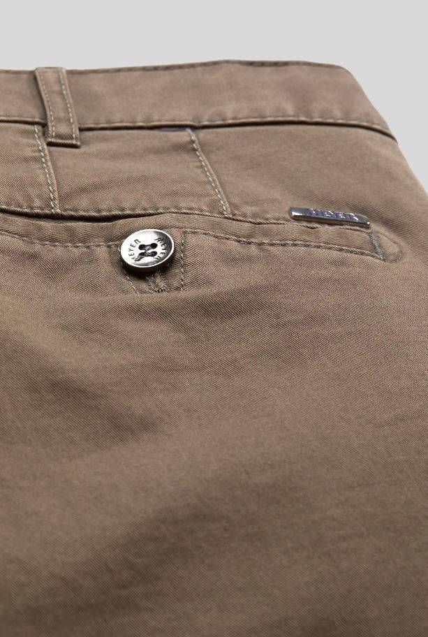 Meyer Pantalone color pietra meyer in cotone stretch drop quattro comfort fit Sconto
