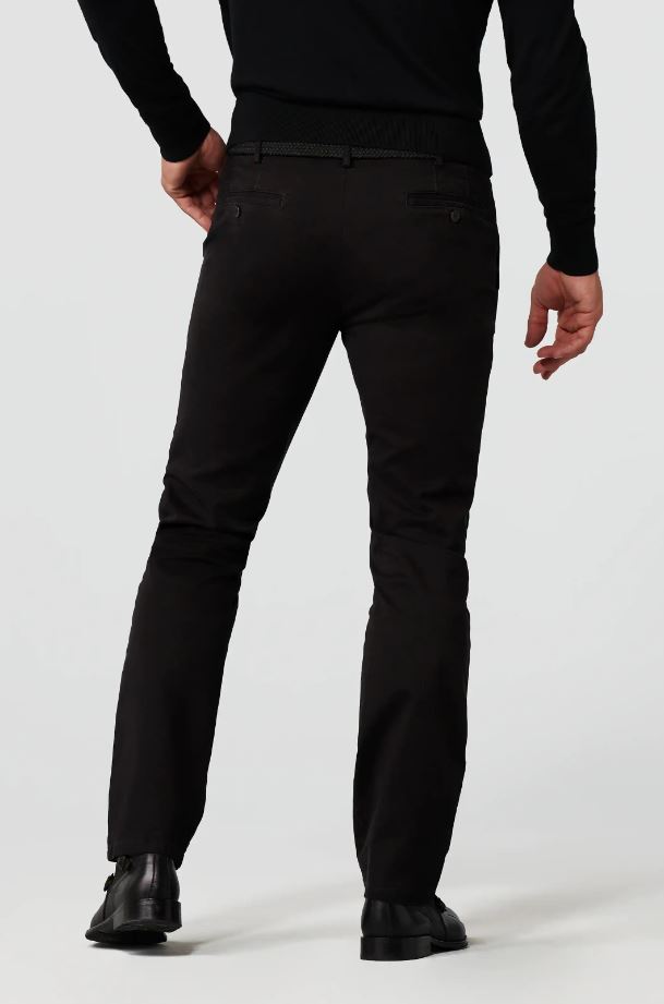 Meyer Pantalone nero meyer in cotone stretch drop quattro comfort fit Offerta