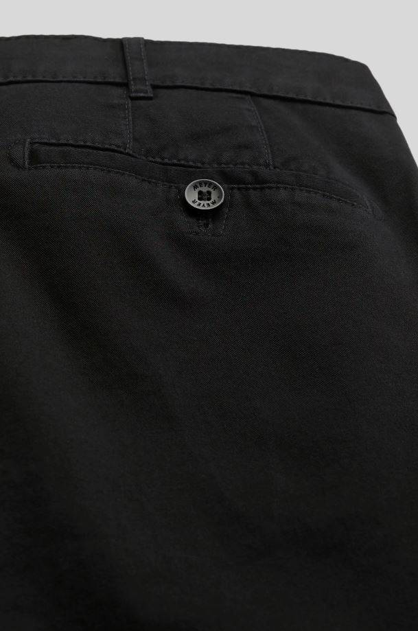 Meyer Pantalone nero meyer in cotone stretch drop quattro comfort fit Offerta