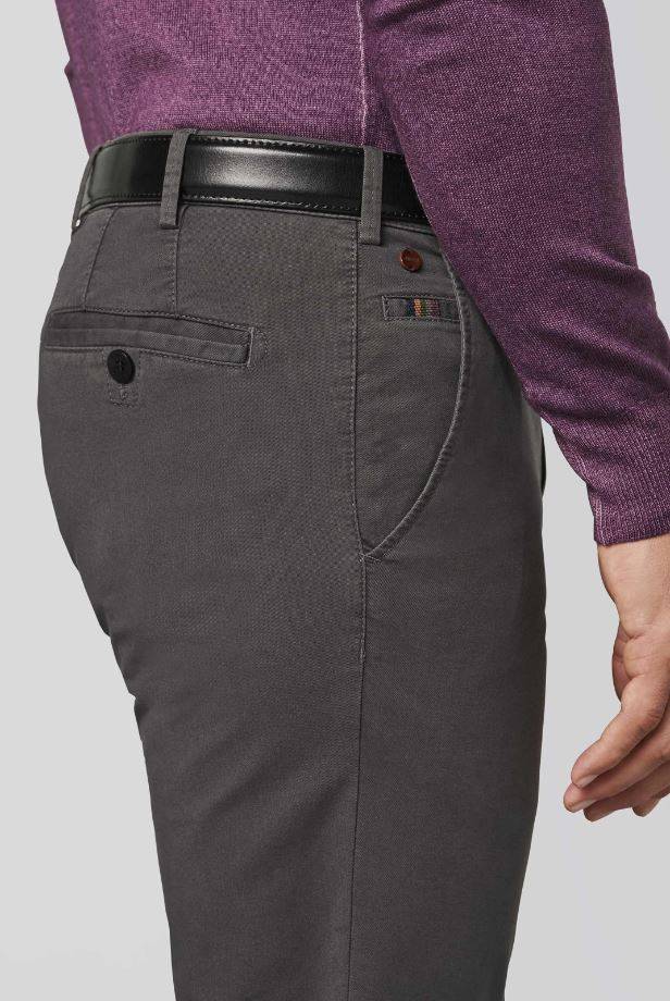 Meyer Pantalone grigio antracite meyer in cotone stretch drop quattro comfort fit Economico