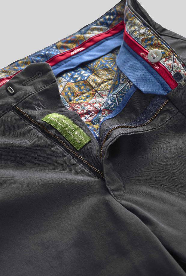 Meyer Pantalone grigio antracite meyer in cotone stretch drop quattro comfort fit Economico