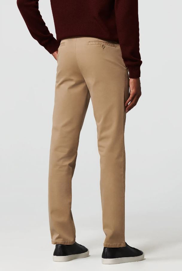 Meyer Pantalone color cammello meyer in cotone stretch drop quattro comfort fit Online