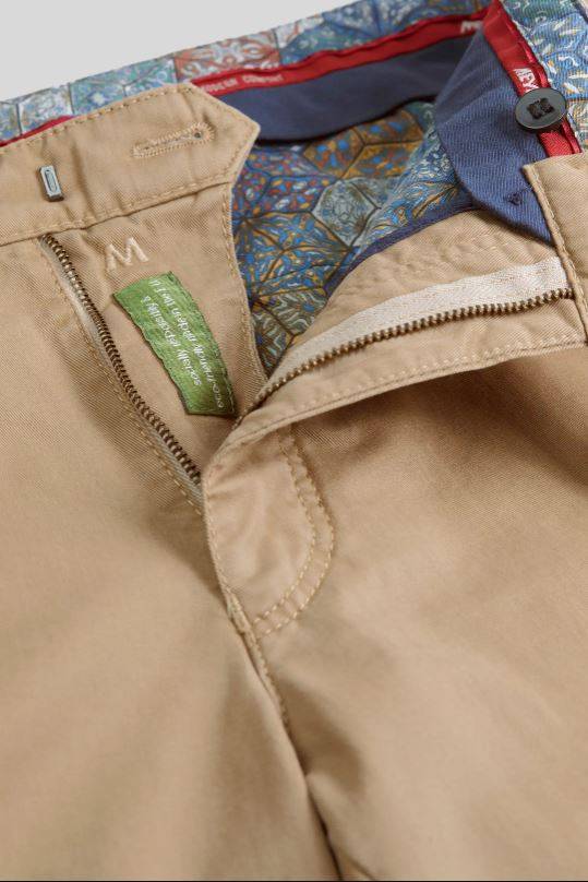 Meyer Pantalone color cammello meyer in cotone stretch drop quattro comfort fit Online